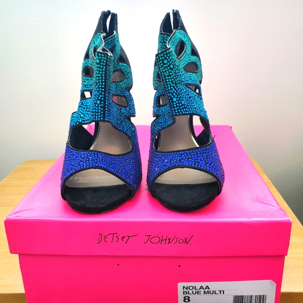 Betsey Johnson Blue Multi Heels
